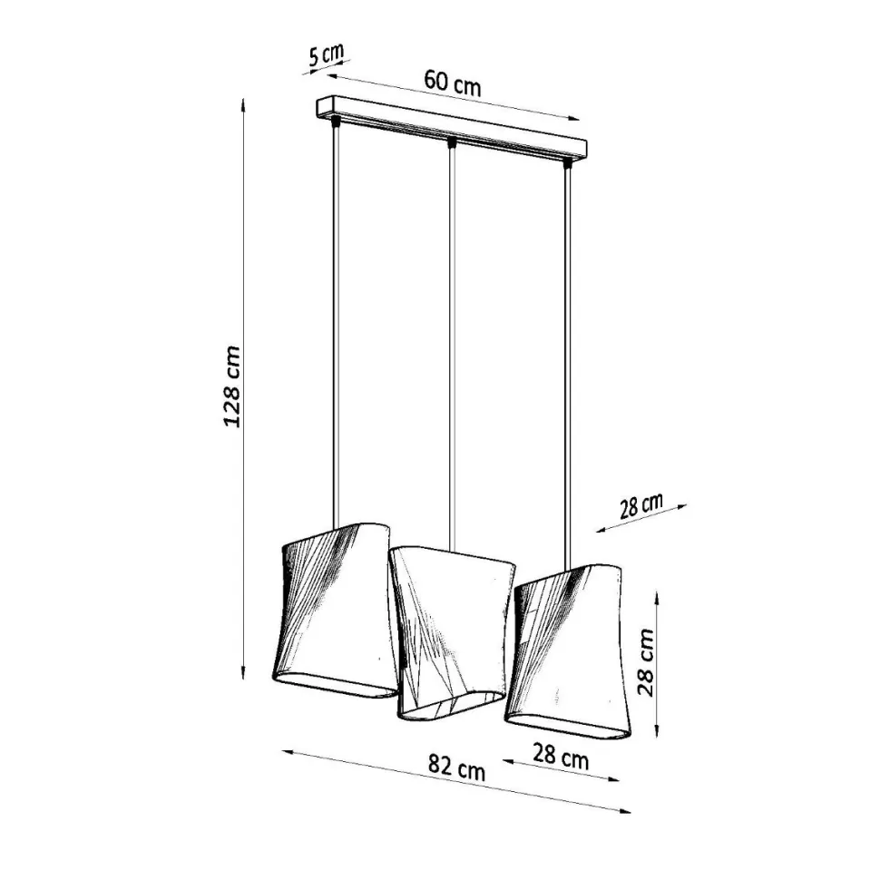 Żyrandol BLUM 3 biały