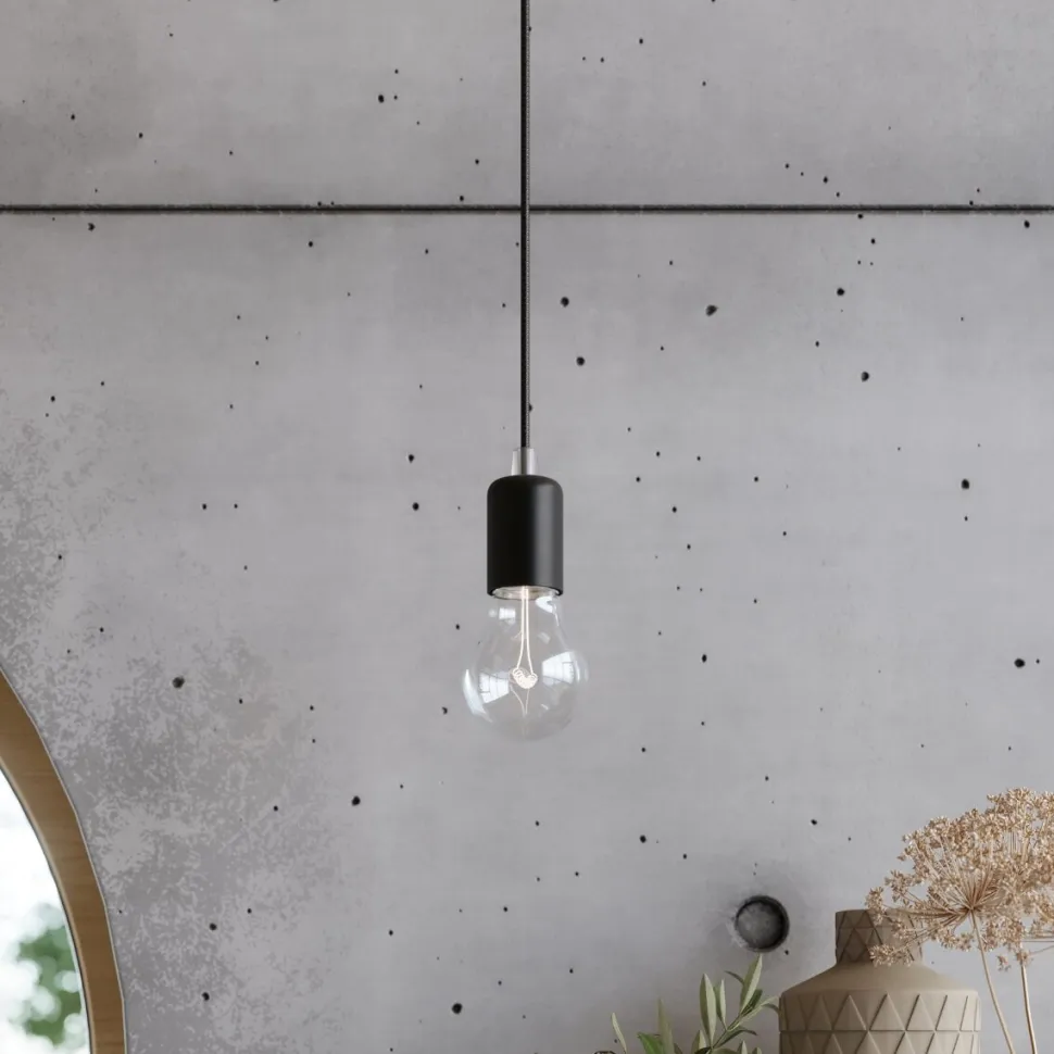 Żyrandol EDISON 5 czarny