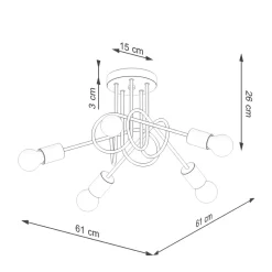 Żyrandol EMBER 5 biały