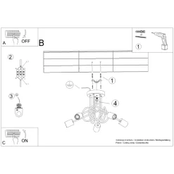 Żyrandol EMBER 5 biały