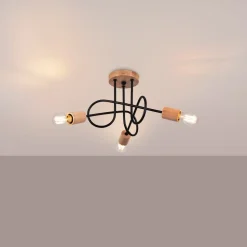 Żyrandol EMBER 3 czarny