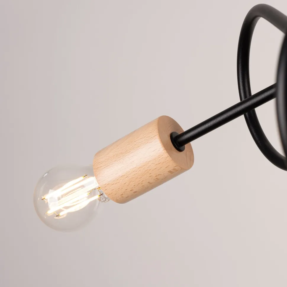 Żyrandol EMBER 3 czarny