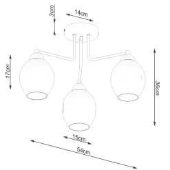 Żyrandol FILLAN 3 czarny