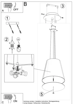 Żyrandol GENEVE 50 biały