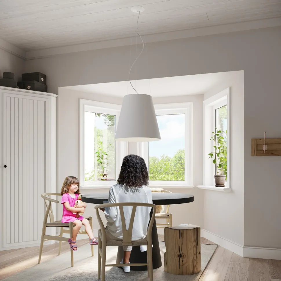 Żyrandol GENEVE 50 biały