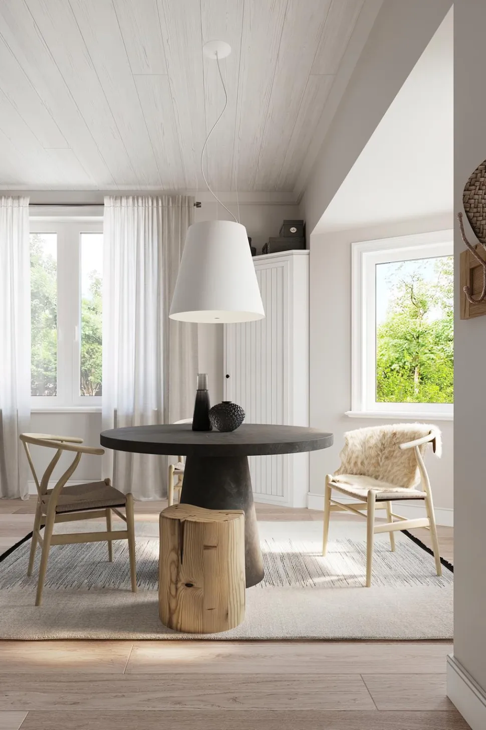 Żyrandol GENEVE 50 biały