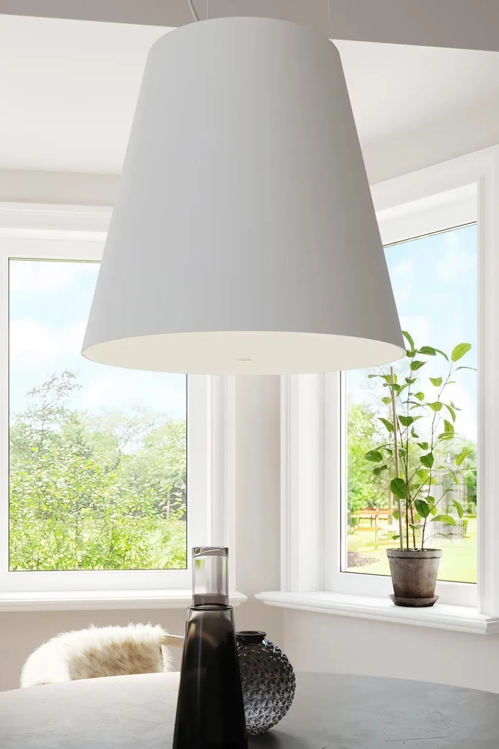 Żyrandol GENEVE 50 biały