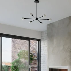 Żyrandol LANGO 6 czarny