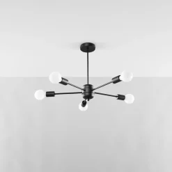 Żyrandol LANGO 5 czarny