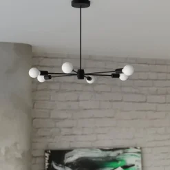 Żyrandol LANGO 5 czarny