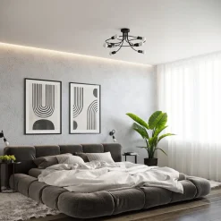 Żyrandol LEVAR 8 czarny