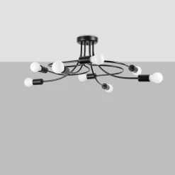 Żyrandol LEVAR 8 czarny