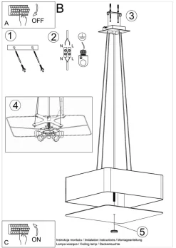 Żyrandol LOKKO 45 czarny