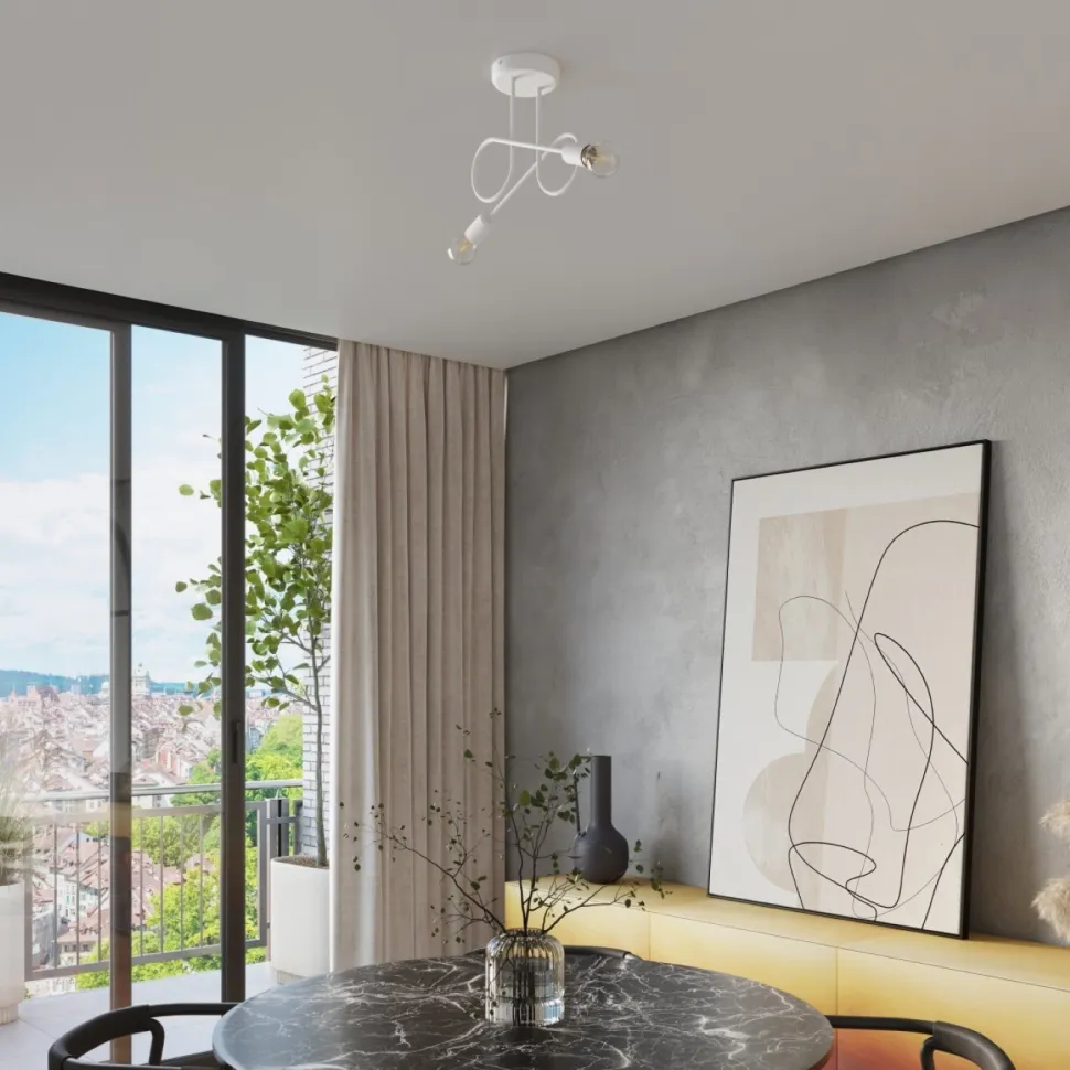 Żyrandol LOOP 2 biały