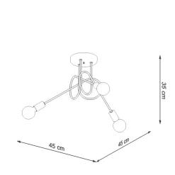 Żyrandol LOOP 3 chrom