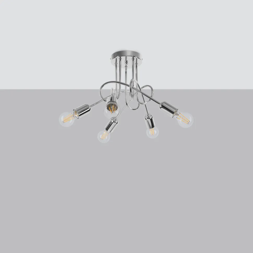 Żyrandol LOOP 5 chrom