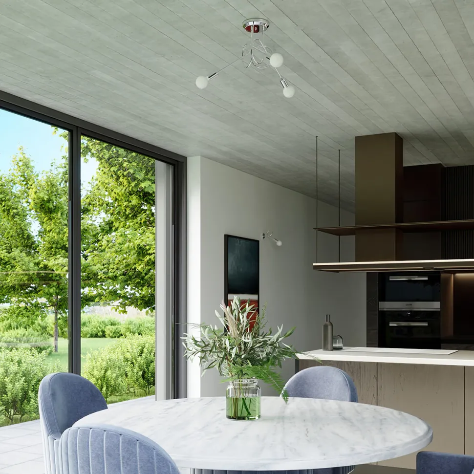 Żyrandol LOOP 5 chrom