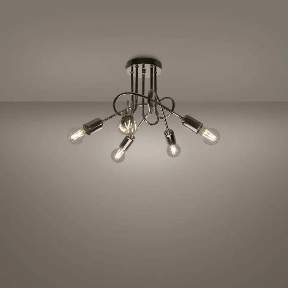 Żyrandol LOOP 5 chrom