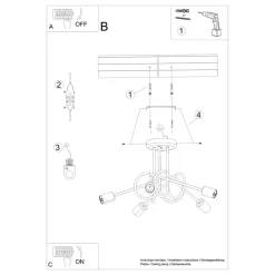 Żyrandol LOOP 5 chrom
