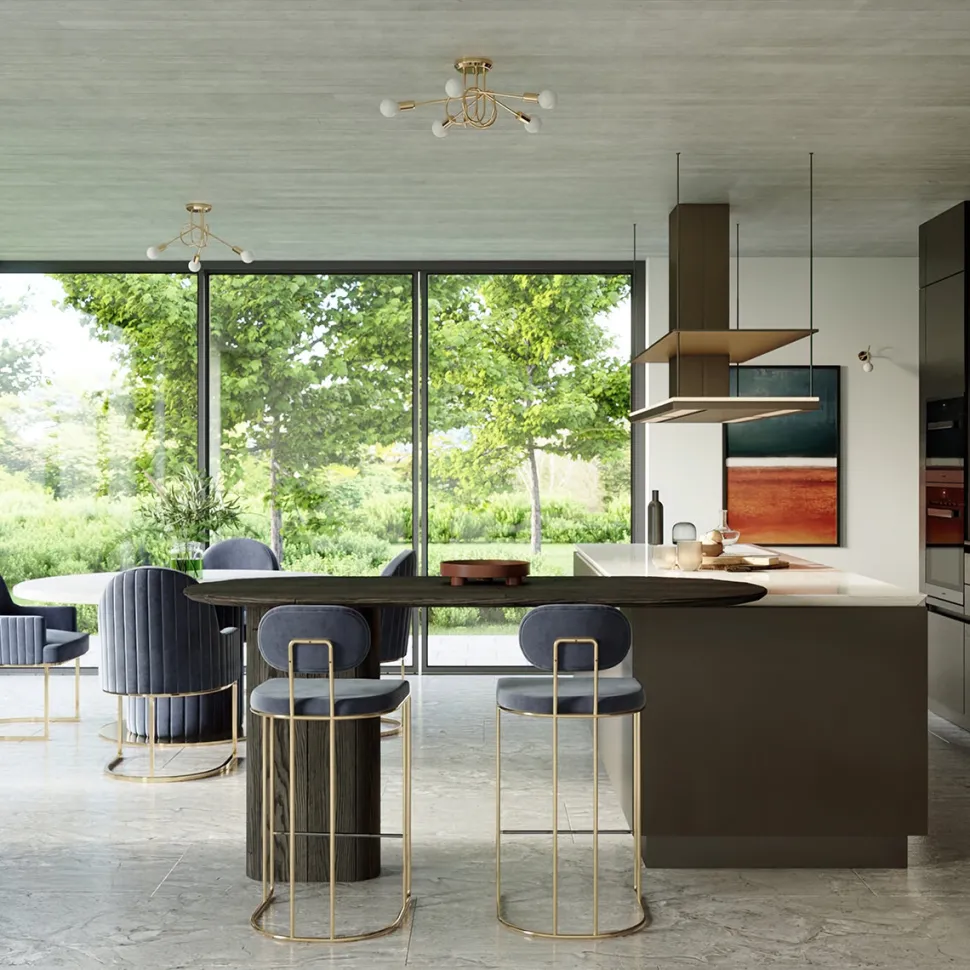 Żyrandol LOOP 5 złoty połysk