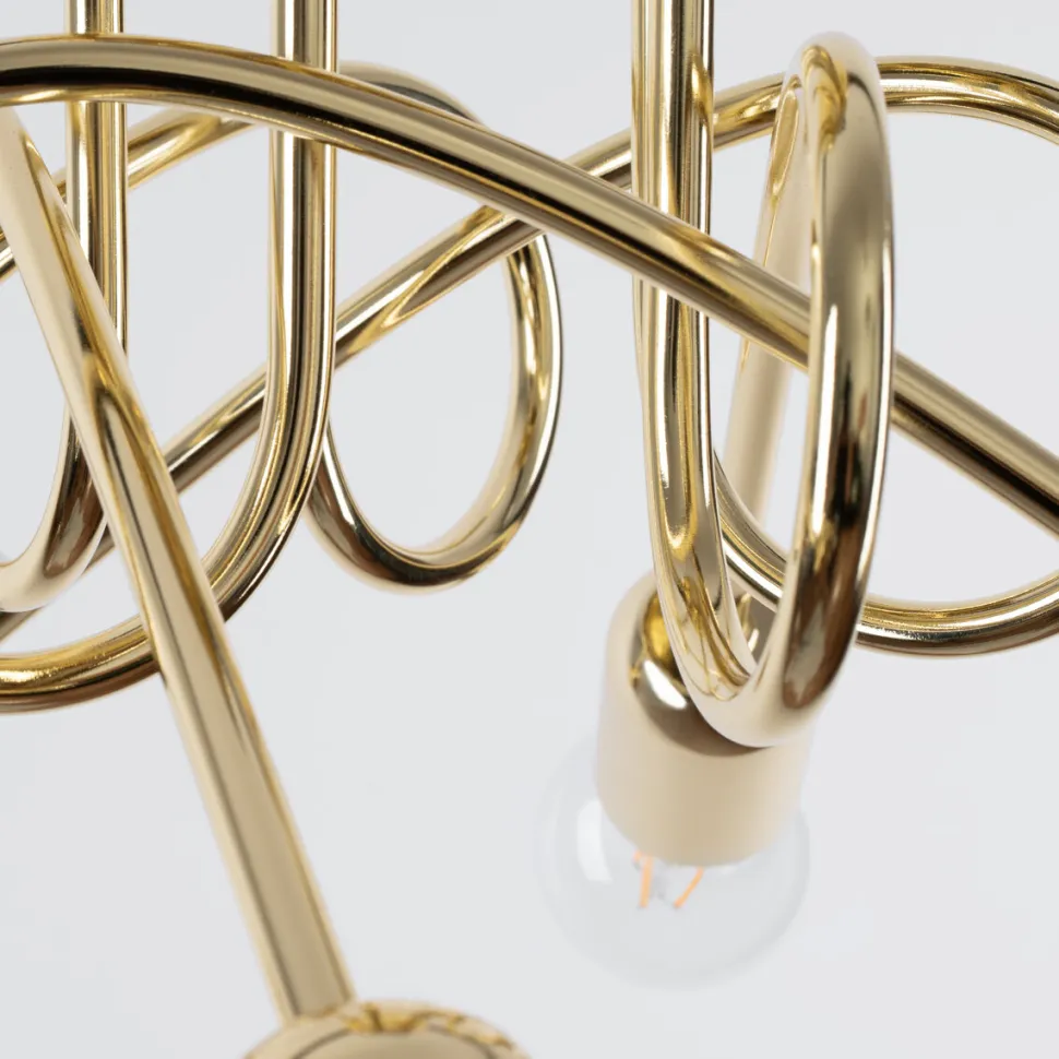 Żyrandol LOOP 5 złoty połysk