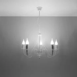 Żyrandol MINERWA 5 biały