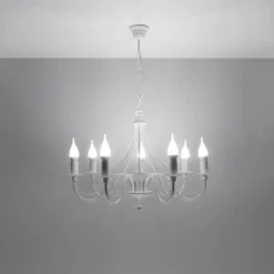 Żyrandol MINERWA 7 biały