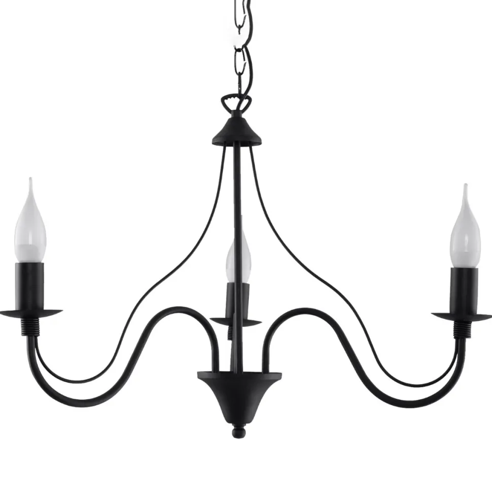 Żyrandol MINERWA 3 czarny