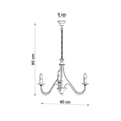 Żyrandol MINERWA 3 czarny