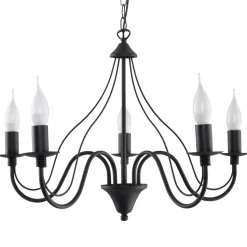 Żyrandol MINERWA 5 czarny