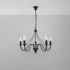 Żyrandol MINERWA 5 czarny