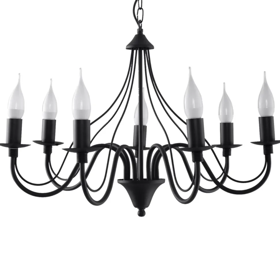 Żyrandol MINERWA 7 czarny