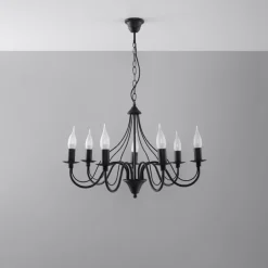 Żyrandol MINERWA 7 czarny