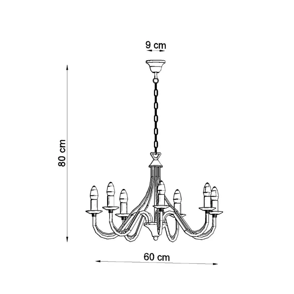 Żyrandol MINERWA 7 czarny