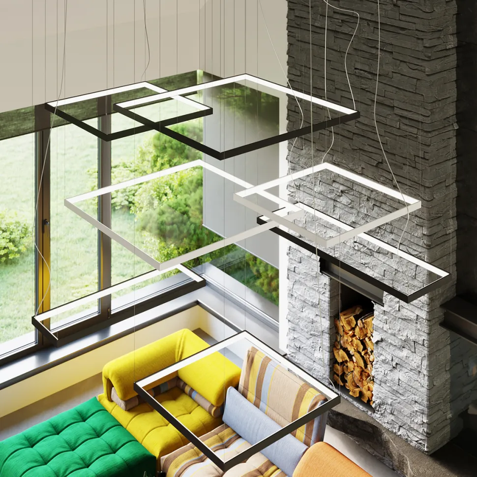 Żyrandol NELYA L biały LED 3000K