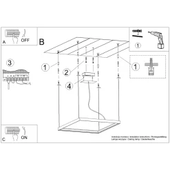 Żyrandol NELYA M czarny LED 4000K