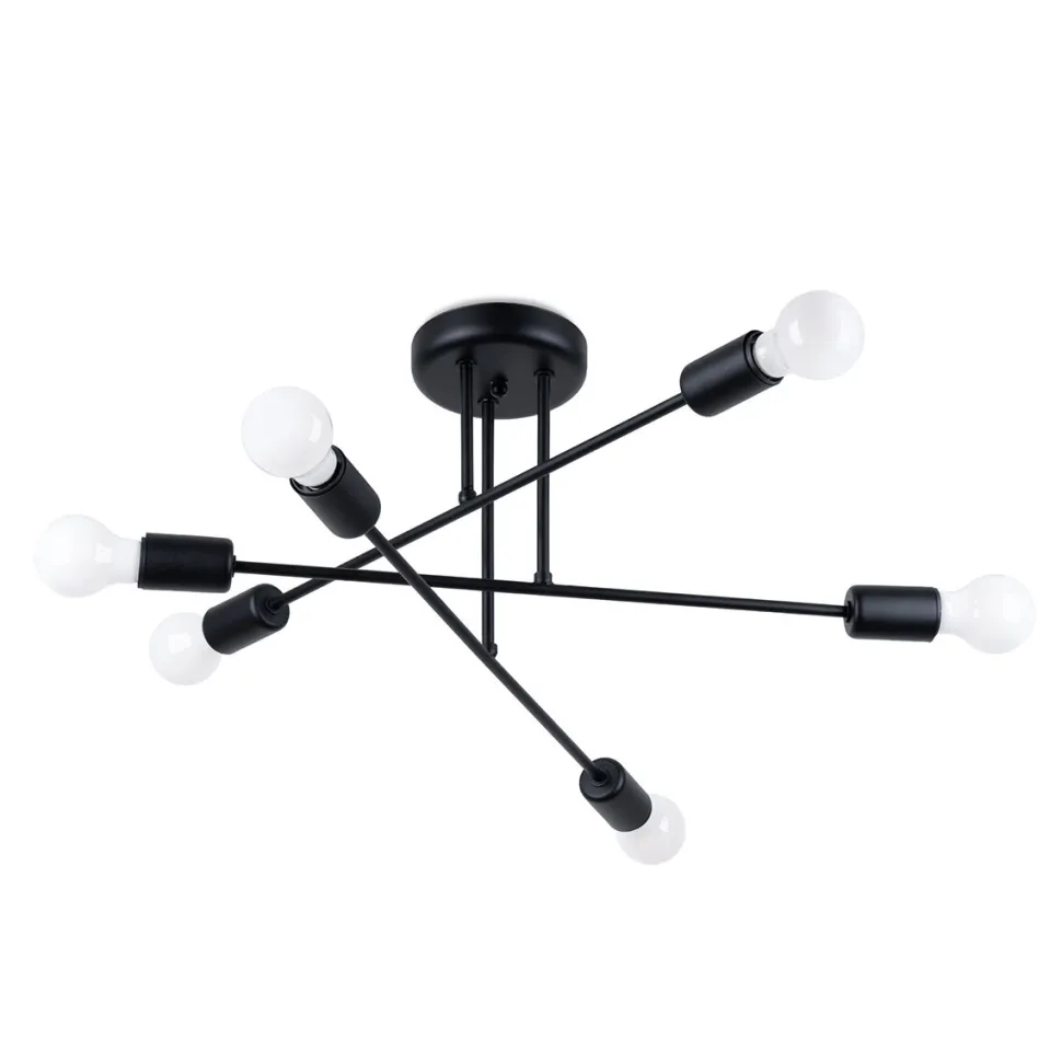 Żyrandol NORAH 6R czarny