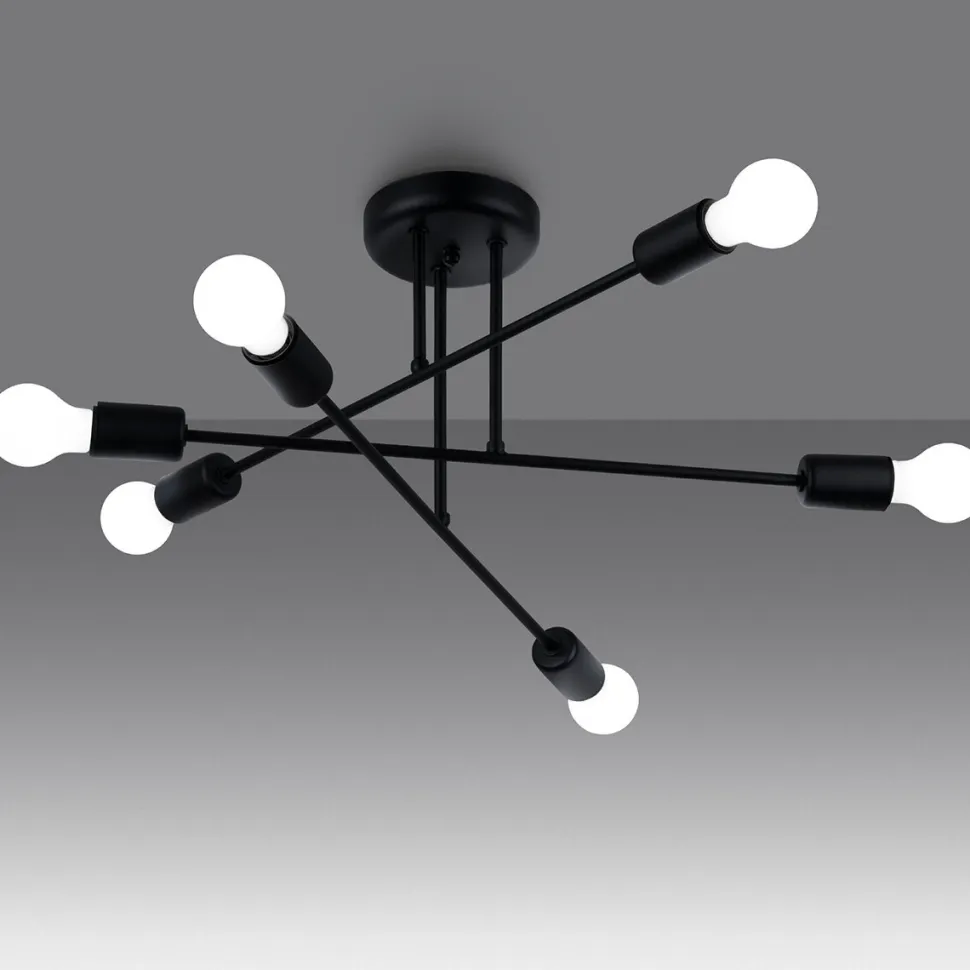 Żyrandol NORAH 6R czarny