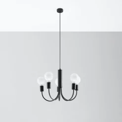 Żyrandol PICCOLO 5 czarny