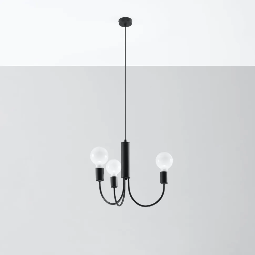 Żyrandol PICCOLO 3 czarny