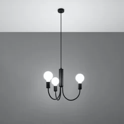 Żyrandol PICCOLO 3 czarny