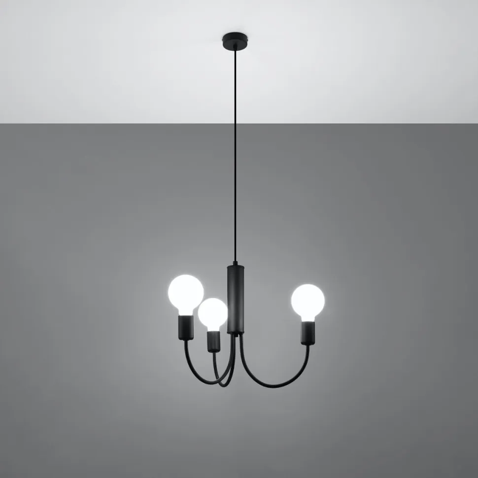 Żyrandol PICCOLO 3 czarny