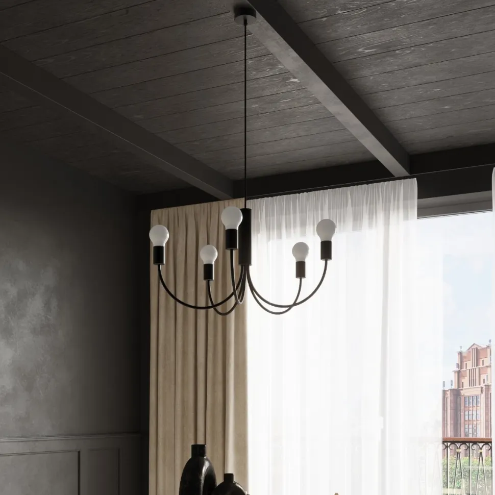 Żyrandol PICCOLO 3 czarny