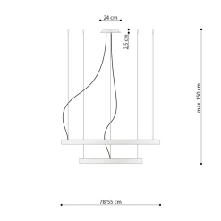 Żyrandol RIO 2 55/78 beżowy LED 3000K