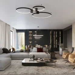 Żyrandol RIO 3 55/78/110 czarny LED 3000