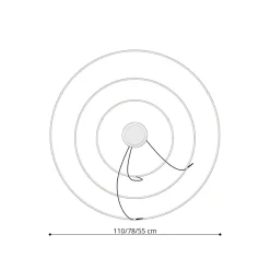 Żyrandol RIO 3 55/78/110 czarny LED 3000