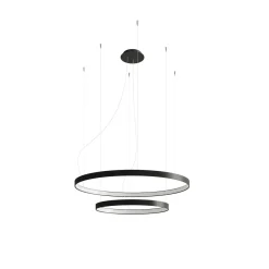 Żyrandol RIO 2 55/78 czarny LED 4000K