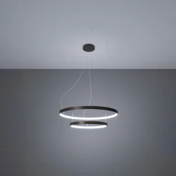 Żyrandol RIO 2 55/78 czarny LED 4000K