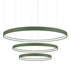 Żyrandol RIO 3 55/78/110 zielona oliwka LED 3000K