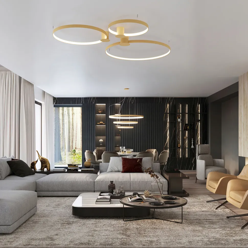 Żyrandol RIO 2 55/78 złoty LED 3000K